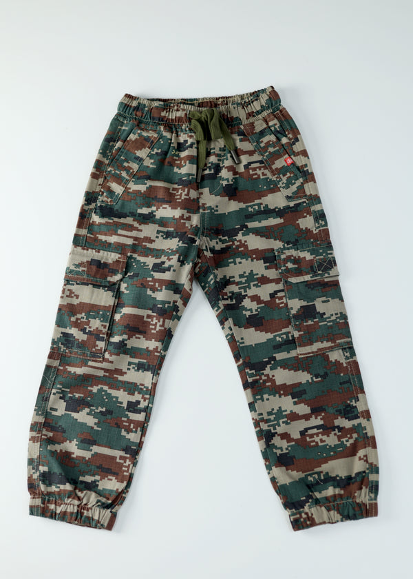Kid Boys Cargo Woven Joggers - Camou