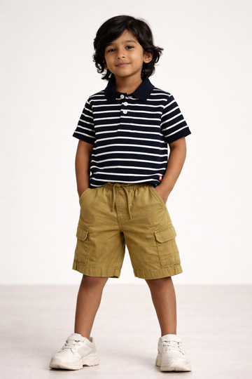 Kid Boys Woven Cargo Shorts - Khaki