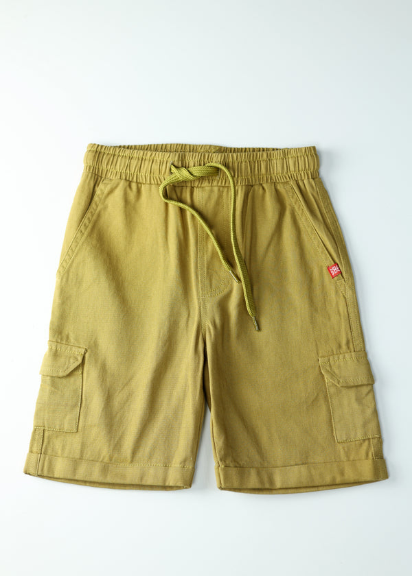 BABY BOYS WOVEN CARGO SHORTS - KHAKI