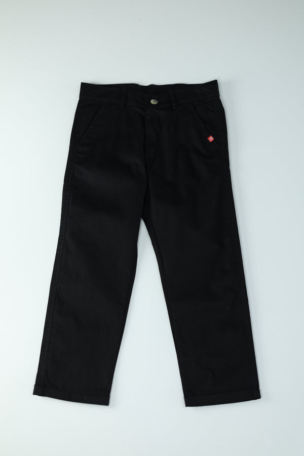 Kid Boys Cotton Chinos - Black