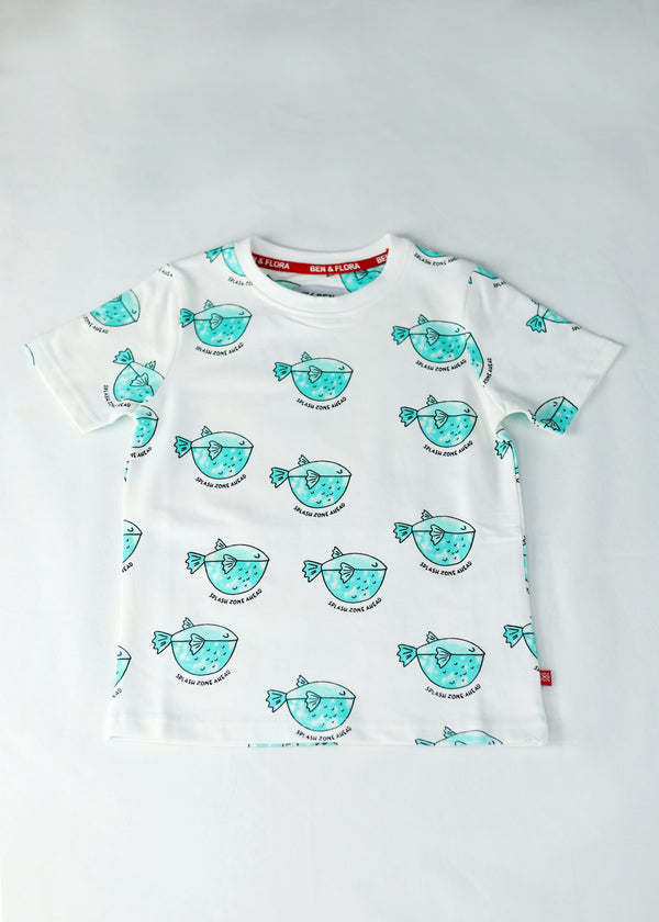 Kid Boys Fish Printed Tees - Multi