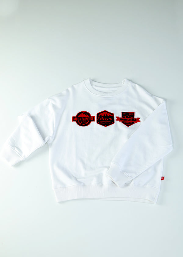 Kid Boys Oversized Sweatshirts - White