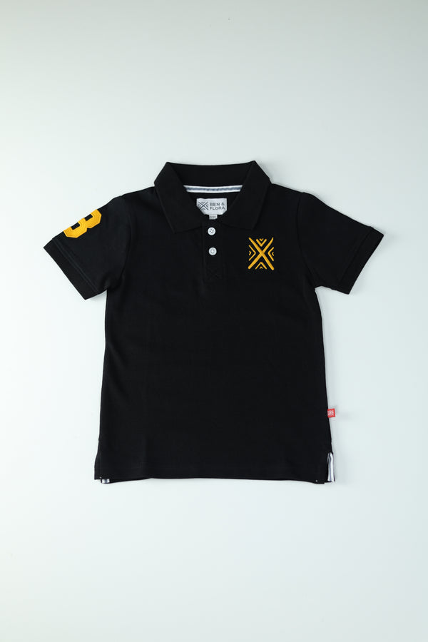 Kid Boys Basic Polos - Black