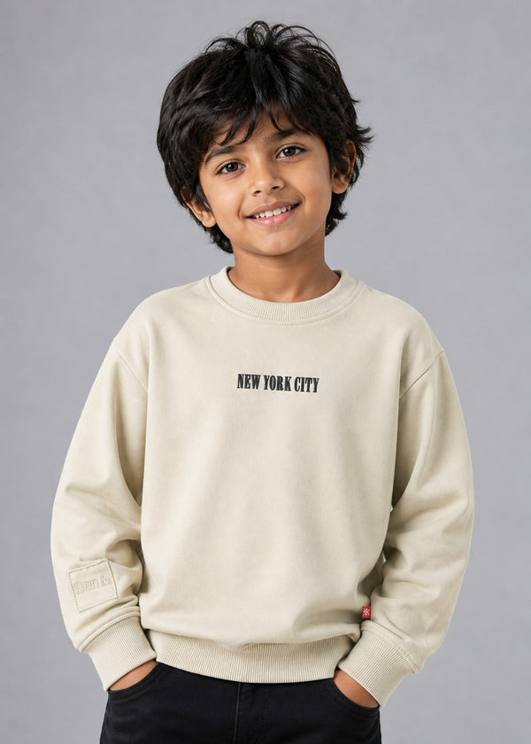 Kid Boys city print Sweatshirts - Beige