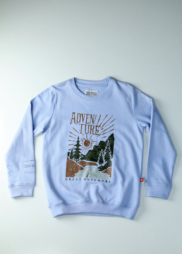 Kid Boys graphic Sweatshirts - Lt.Blue