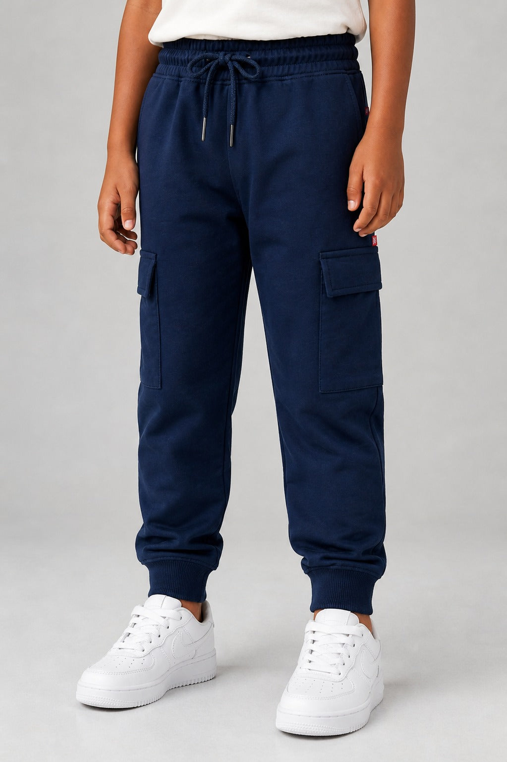 Kids Navy Cargo Jogger