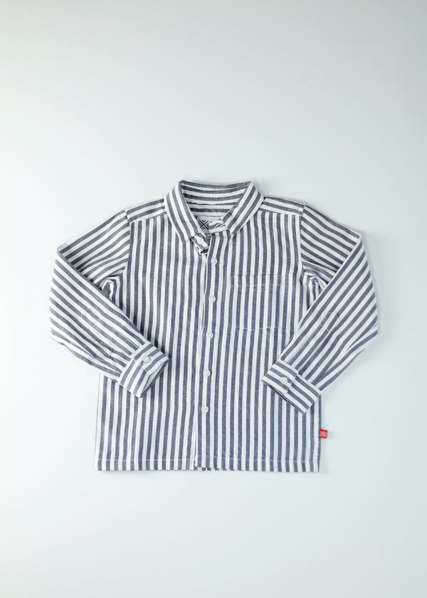 Kid Boys striped Full Sleeve Casual Shirt - WHITE