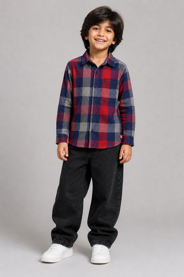 kids Cotton Chekered Shirt.