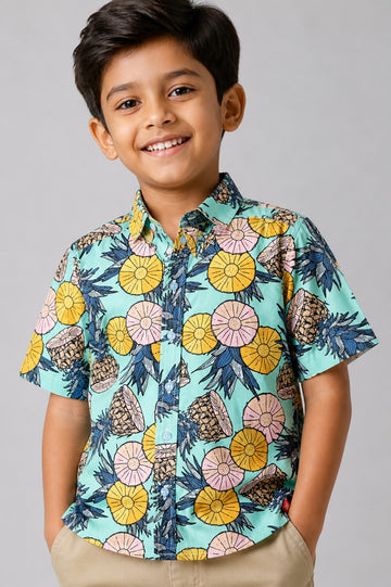 Kid Boys Pineapple print Shirt - Multi