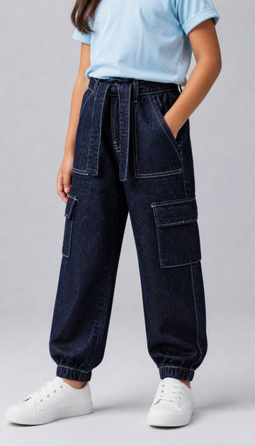 Kid girls Cotton Denim Jeans