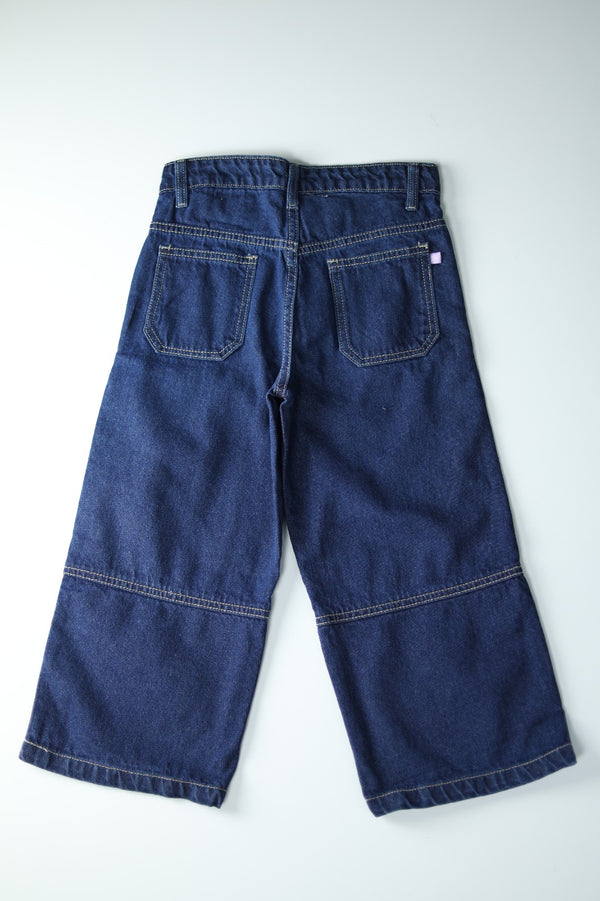 Kid Girls Wide Leg Denim Jeans - Med.Wash