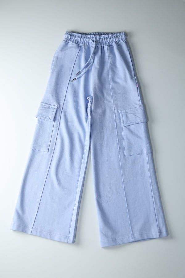 Kid Girls Wide Leg SweatPants - Lt.Blue