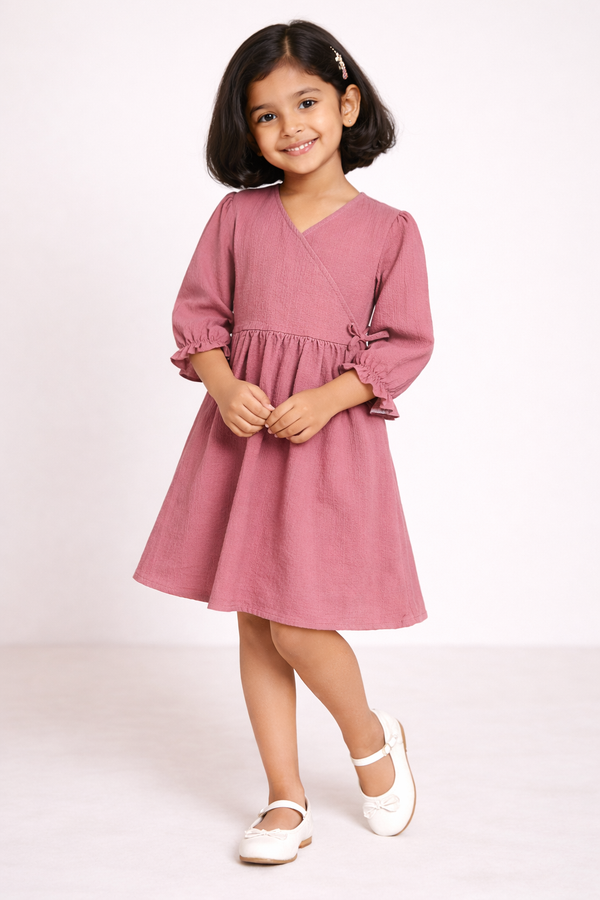 Kid Girls dress in Light weight Fabric - Onion