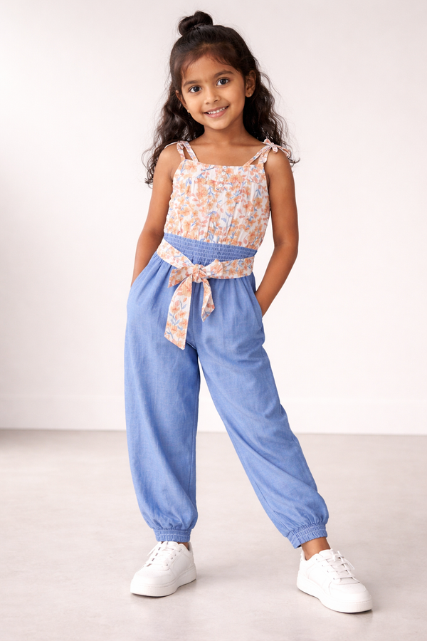 Kid Girls Jumpsuit - Lt.Blue