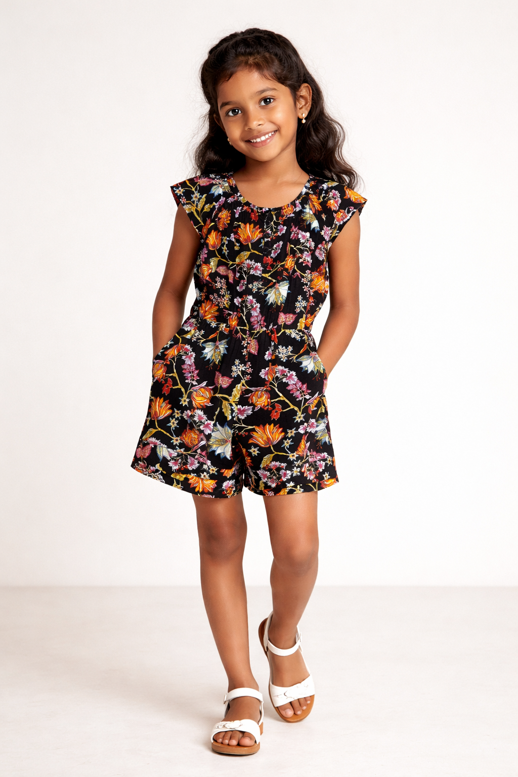 Kids wear printed jumpsuit