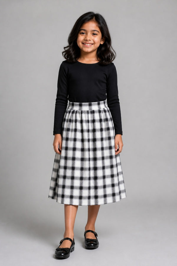 Kid Girls Knee length Skirt - Multi