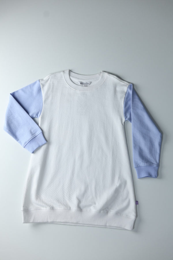 Kid Girls Knee length Sweat-dress - White