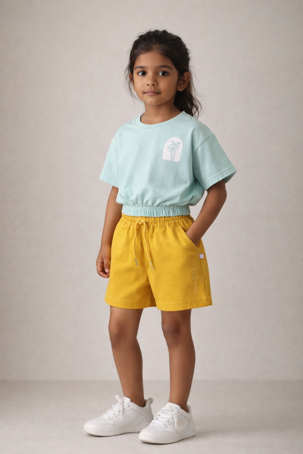 Kid Girls Shorts - Ochre