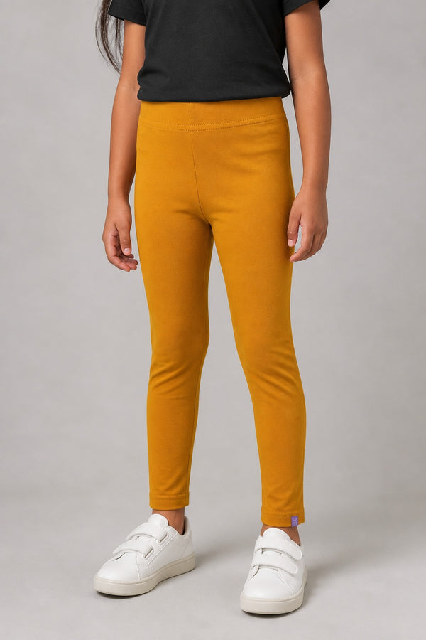 Kid Girls Leggings - Mustard