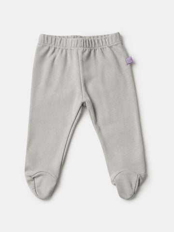 Baby Boy Leggings with Foot- Grey