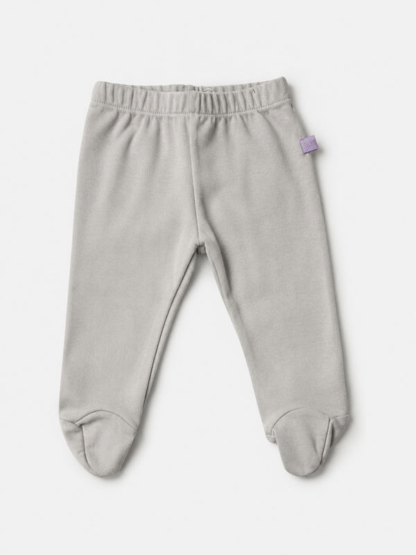 Baby Boy Leggings with Foot- Grey