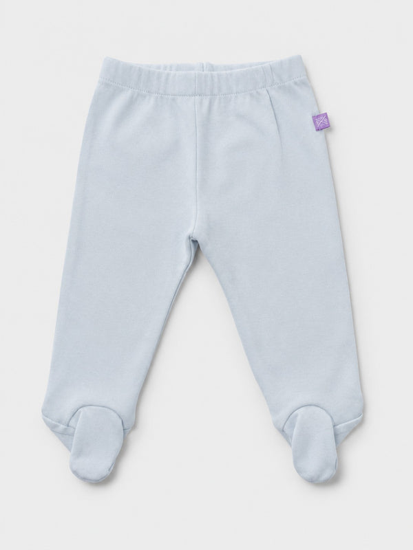 Baby Boy Leggings with Foot- Blue