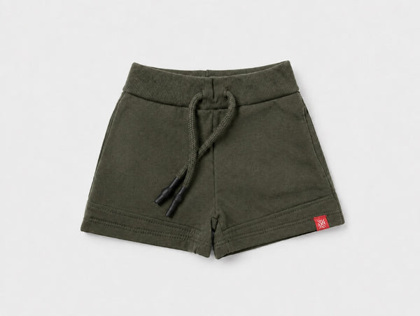 Baby Boy knit Shorts - Olive Green