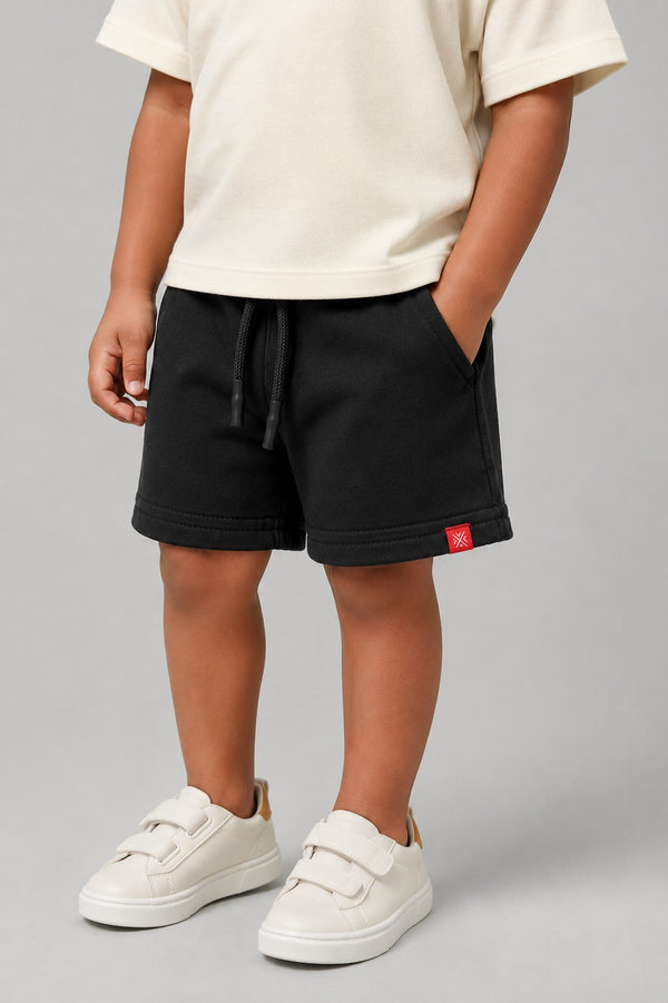 Baby Boy knit Shorts - Black