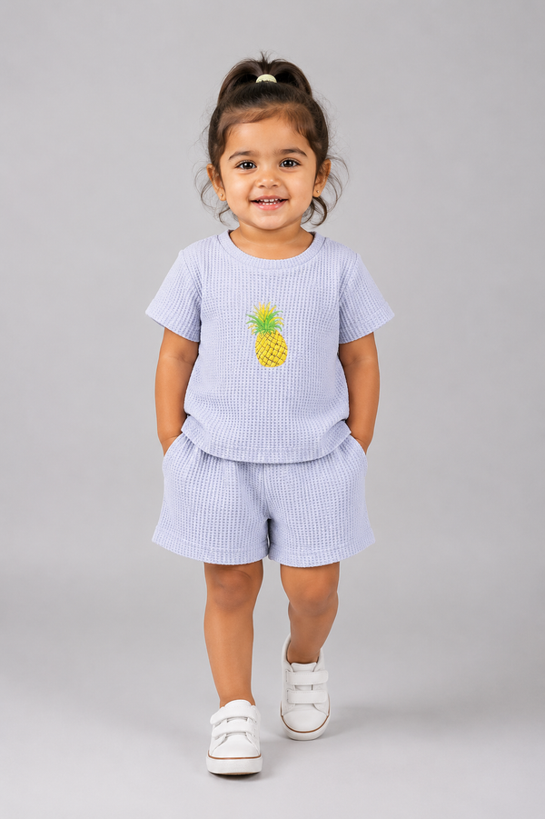 Baby Girl waffle Cord Sets - Lilac