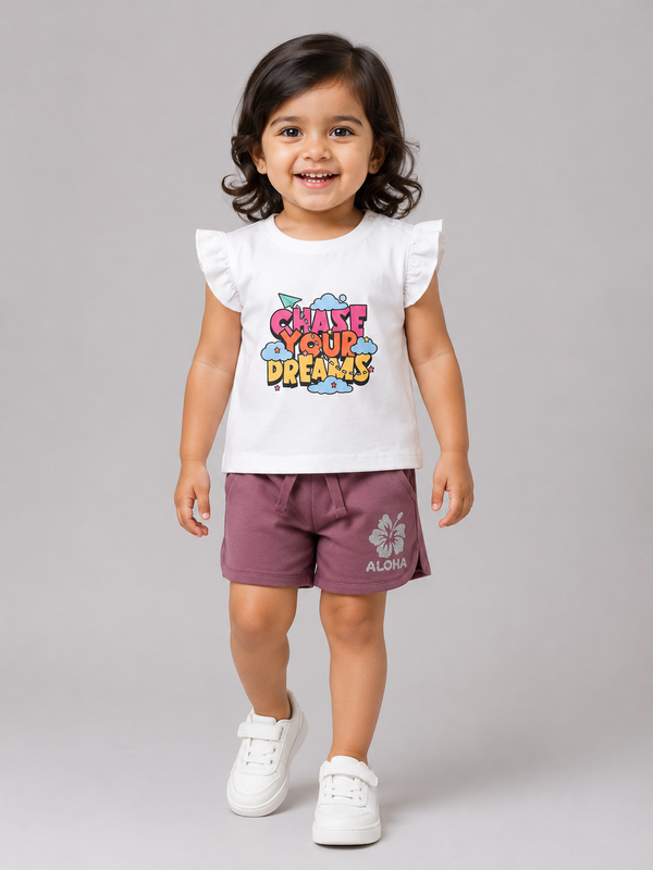 Baby Girl Graphic Tees - White
