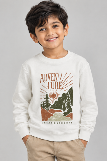Kid Boys graphic Sweatshirts - White